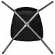Стул для столовых, кафе, дома РС23, серебристый каркас, экокожа черная. Фото товара с разных ракурсов.