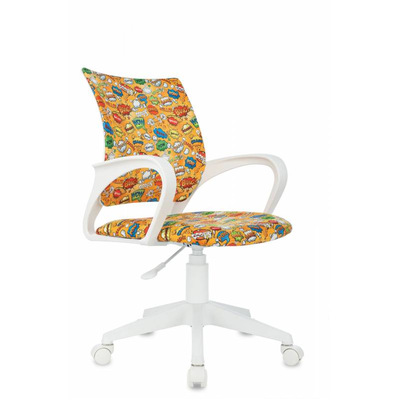 Кресло детское Бюрократ BUROKIDS 1 W оранжевый бэнг крестов. пластик пластик белый главное фото