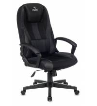 Кресло игровое Zombie 9 черный/серый искусст.кожа/ткань крестовина пластик